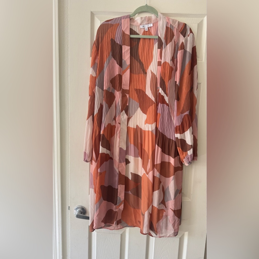 DR2 Pink and Orange Pleated Blouse